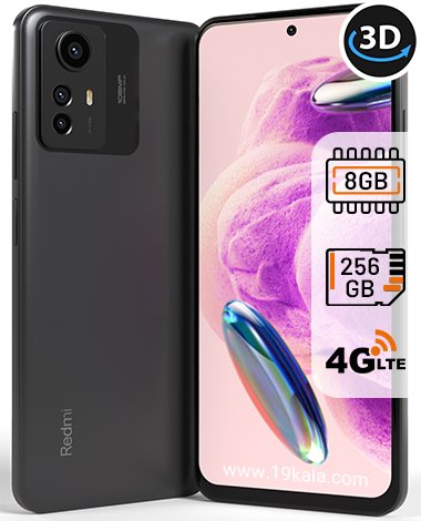 گوشی موبایل شیائومی مدل Note 12s ظرفیت 256 گیگابایت-رم 8 گیگابایت